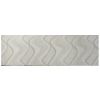 7' Ivory And Gray Wool Abstract Hand Tufted Runner Rug
