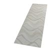 7' Ivory And Gray Wool Abstract Hand Tufted Runner Rug
