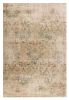 5' X 8' Champagne And Beige Damask Area Rug