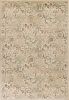 5' X 8' Ivory And Brown Floral Medallion Area Rug