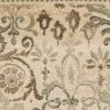 5' X 8' Ivory And Brown Floral Medallion Area Rug