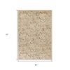 5' X 8' Ivory And Brown Floral Medallion Area Rug