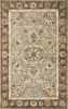 7' Gray Brown And Ivory Wool Floral Medallion Hand Tufted Runner Rug