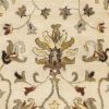 8' Champagne Red And Brown Wool Floral Medallion Hand Tufted Runner Rug