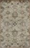 3' X 5' Gray Ivory And Brown Wool Floral Hand Tufted Area Rug