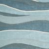 3' X 5' Blue Gray And Ivory Wool Abstract Hand Tufted Area Rug