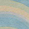 3' X 5' Blue Beige And Green Wool Abstract Hand Tufted Area Rug