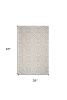 3' X 5' Gray And Tan Wool Geometric Hand Tufted Area Rug
