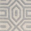 3' X 5' Gray And Tan Wool Geometric Hand Tufted Area Rug