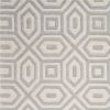 3' X 5' Gray And Tan Wool Geometric Hand Tufted Area Rug