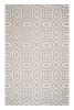 3' X 5' Gray And Tan Wool Geometric Hand Tufted Area Rug