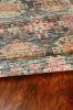 5' X 7' Brick Red Green And Brown Jute Southwestern Hand Woven Distressed Area Rug