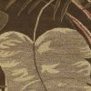 3' X 5' Brown And Beige Wool Botanical Leaves Hand Tufted Area Rug