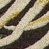 3' X 5' Espresso Beige And Green Wool Botanical Leaves Hand Tufted Area Rug