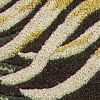 3' X 5' Espresso Beige And Green Wool Botanical Leaves Hand Tufted Area Rug