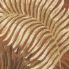 3' X 5' Rust Orange And Green Wool Botanical Leaves Hand Tufted Area Rug