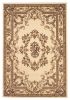 5' X 8' Beige And Brown Floral Medallion Area Rug