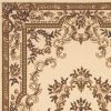 5' X 8' Beige And Brown Floral Medallion Area Rug
