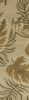 8' Sand And Beige Wool Botanical Leaves Hand Tufted Runner Rug