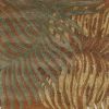 8' Rust Orange And Green Wool Botanical Leaves Hand Tufted Runner Rug