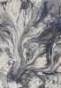 5' X 8' Blue And Gray Abstract Area Rug