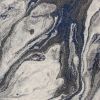 5' X 8' Blue And Gray Abstract Area Rug