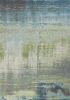 5' X 8' Blue And Green Abstract Area Rug