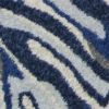 5' X 8' Gray And Blue Botanical Leaves Area Rug