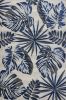 5' X 8' Gray And Blue Botanical Leaves Area Rug