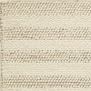 3' X 5' Ivory And White New Zealand Lambs Wool Striped Hand Woven Area Rug