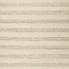 3' X 5' Ivory And White New Zealand Lambs Wool Striped Hand Woven Area Rug