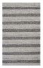 3' X 5' Brown Gray And Ivory New Zealand Lambs Wool Striped Hand Woven Area Rug