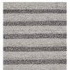3' X 5' Brown Gray And Ivory New Zealand Lambs Wool Striped Hand Woven Area Rug