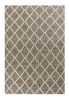 3' X 5' Dark Gray And Ivory New Zealand Lambs Wool Diamond Hand Woven Area Rug