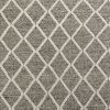3' X 5' Dark Gray And Ivory New Zealand Lambs Wool Diamond Hand Woven Area Rug