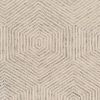 5' X 7' Sand And Beige Wool Geometric Hand Tufted Area Rug