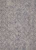 5' X 7' Blue And Beige Wool Chevron Hand Tufted Area Rug