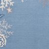 5' X 8' Blue Gray And White Fish and Coral Hand Tufted Area Rug
