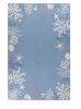 5' X 8' Blue Gray And White Fish and Coral Hand Tufted Area Rug