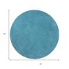 6' Blue Hand Woven Round Rug