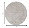 6' Ivory Hand Woven Round Rug