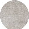 6' Ivory Hand Woven Round Rug