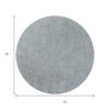 6' Blue Shag Hand Woven Round Rug