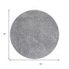 6' Gray Hand Woven Round Rug