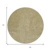 6' Yellow Hand Woven Round Rug