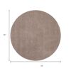 6' Beige Shag Hand Woven Round Rug
