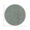 6' Slate Blue Hand Woven Round Rug