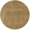 6' Gold Hand Woven Round Rug