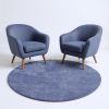 6' Purple Shag Hand Woven Round Rug