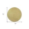 6' Canary Yellow Hand Woven Round Rug